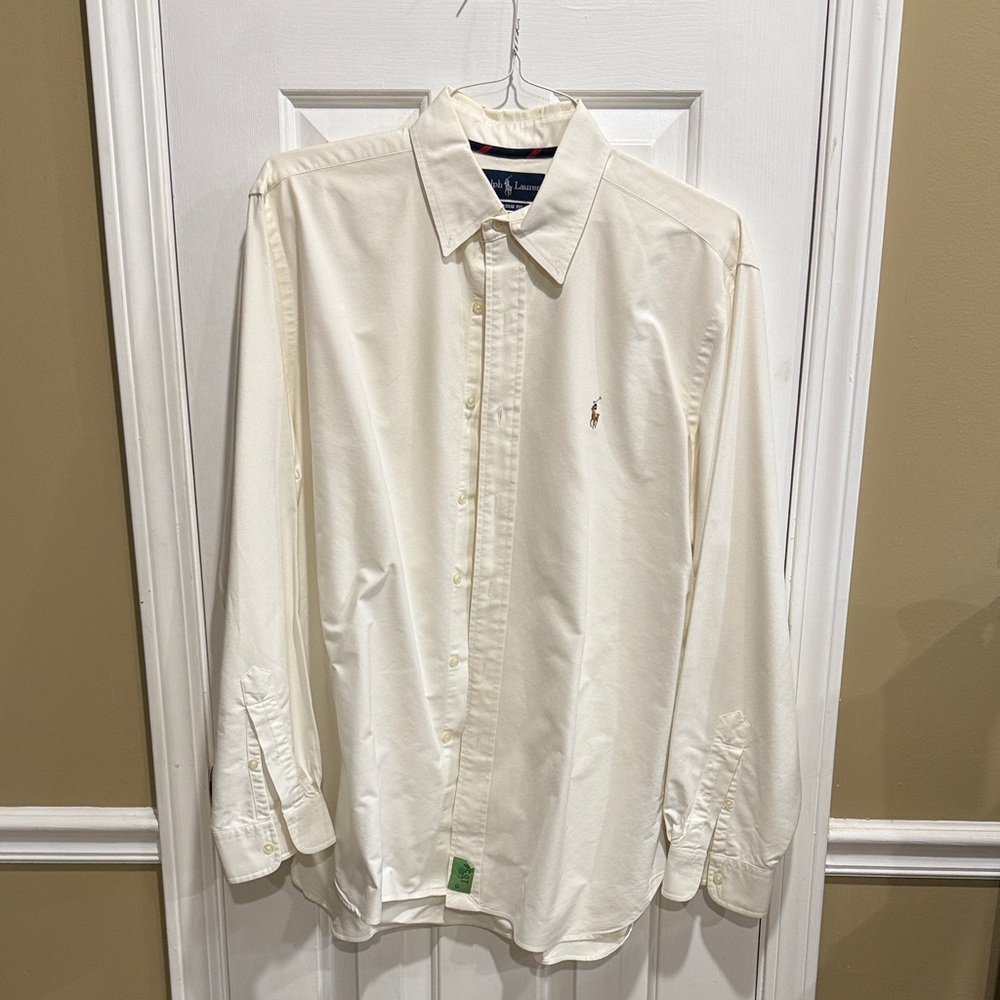 Polo by Ralph Lauren Men's Cream Dress Shirt